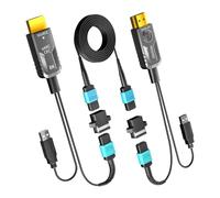 Cable HDMI 2.1 MPO desmontable de fibra óptica pura 8K de 100 pies, 48 Gbps, eARC, 8K 60Hz, 4K 120Hz, HDR dinámico para PS5 PS4, Xbox Series X, receptor Denon/Yamaha, LG, Samsung, Sony TV