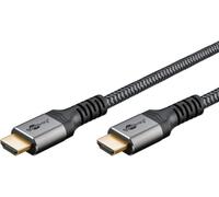 goobay Ultra96 Cable HDMI (16 K, 96 Gbps, hasta 12 bits de profundidad de color, para videoproyector, compatible con PlayStation 5, Xbox Amazon Fire TV, Apple TV, 2 Metros Negro 80094