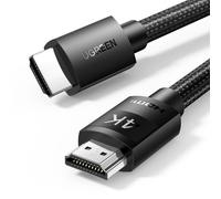 UGREEN Cable HDMI 4K@60Hz, HDMI 2.0 Cable Algodón Trenzado Conector Cobre Niquelado, Cable HDMI Soporte 3D, HDR, ARC, Ethernet, Compatible con PS5, PS4, TV, Blu-Ray, DVD, Xbox one, PC, Monitor,3Metros