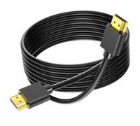 Cable HDMI 4K de 15 pies, cable HDMI 2.0 largo de 15 pies en pared con 4K @60Hz, 2K @165/144Hz, HDCP 2.2, HDR, ARC y CL3 | para cine en casa, juegos, TV PS5, PS4, Xbox, proyector, barra de sonido