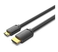 Cable HDMI Vention AGHBG Mini HDMI a HDMI 1.5m 4K 18Gbps Terminales Oro Negro