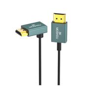 Cable HDMI A HDMI 8K 4K MOSHOU Delgado Y Flexible, Suave, 4K A 120 Hz, 8K A 60 Hz, 48 Gbps, Cable HDMI 2.1 Ultradelgado For Monitor, Cámara HDTV.(90D Up Angle,0.25m (0.82 ft))