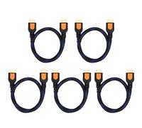 Cable HDMI a HDMI, Cable Adaptador, 5 Piezas 4K/60Hz Cable HDMI a HDMI 2.0 HDR 3D para computadora portátil/TV/computadora portátil LCD/PS3/proyector(0,5 M)