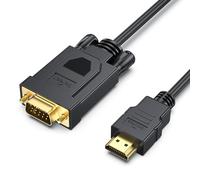 Cable HDMI a VGA, BENFEI Chapado en Oro Macho a Macho para Ordenador, portátil, PC, Monitor, proyector, HDTV, Chromebook, Raspberry Pi, Roku, Xbox y más, Negro 1,8 m