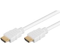 Goobay Cable HDMI 2.0 de 10 m con Ethernet, blanco [4K (2160p), hasta 18 Gbit/s, contactos chapados en oro, ARC]
