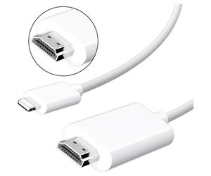 Cable HDMI, cable HDMI compatible con Apple Lightning a HDTV, cable adaptador HD, cable de conversión AV, 2 m