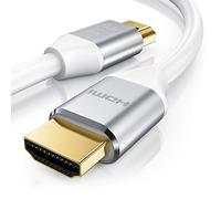 Cable HDMI de 1 m, 8 K a 120 Hz con DSC, 7680 x 4320, UHD II, compatible con HDMI 2.1, 2.0a, 2.0b, 3D, ultra alta velocidad con Ethernet, Dynamic HDR10+, VRR, ARC, Blu Ray, PS4, PS5, Xbox, color