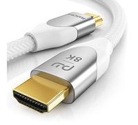 Cable HDMI de 3 m 8 K 2.1 - 8K @ 60Hz 4K @ 120Hz DSC - HDTV 7680 x 4320 - UHD II - HDMI 2.1 2.0a 2.0b - 3D - Cable HDMI de alta velocidad - HDR - ARC - Conector de precisión - Compatible con Blu Ray