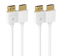 Cable HDMI de 4 K Ultra Slim (2 unidades), blanco