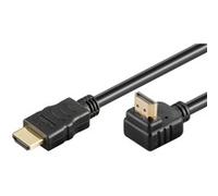 Cable HDMI de alta velocidad 90° con Ethernet negro