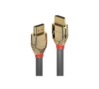 Cable HDMI de alta velocidad Lindy Gold Line con Ethernet - 5m - Gris - Soporte 4K