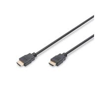 Digitus AK-330114-050-S Cable HDMI de Alta Velocidad con Ethernet 5m Negro Baño de Oro
