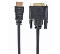Adaptador hdmi a dvi gembird 5m, hdmi/dvi, m/m negro 5 m