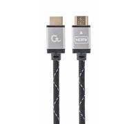Cable HDMI Gembird CCB-HDMIL-1M 1m 4K UHD 60Hz 3D Macho-Macho Gris Chapado en Oro
