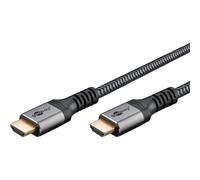 Cable HDMI Goobay 64997 10 m Negro/Plata 18 Gbit/s HDMI 2.0