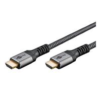 Cable HDMI Goobay 65260 1 m 2.1 8K Macho-Macho Negro/Plata