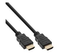 Cable HDMI InLine®, HDMI de alta velocidad con Ethernet Enchufe / clavija, negro / dorado, 2 m
