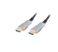 Cable HDMI Lanberg CA-HDMI-20FB-0100-BK 10 m 2.0 ARC Negro Plata