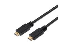 Cable HDMI 1.4 Aisens A119-0106/ HDMI Macho - HDMI Macho/ Hasta 10W/ 720Mbps/ 30m/ Negro
