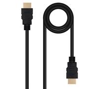 Cable HDMI 2.0 4K Nanocable 10.15.3802/ HDMI Macho - HDMI Macho/ 2m/ Negro