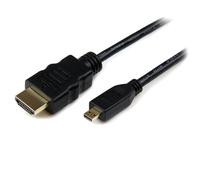 StarTech.com Cable de 2m Micro HDMI a HDMI con Ethernet - Vídeo de 4K a 30Hz - Cable Adaptador Conversor Micro HDMI Tipo D de alta velocidad a HDMI 1.4 - HDMI UHD - Macho a Macho