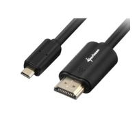 Cable HDMI/Micro HDMI Sharkoon 1,5 m Negro 4K 3D