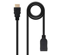 CABLE HDMI NANO CABLE HDMI A/M - HDMI A/H 2.0 PROLONGADOR 1.0M NEGRO
