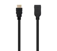 Cable HDMI Nanocable 10.15.1011 2.0 Prolongador 1m Macho-Hembra 4K 18Gbps Negro