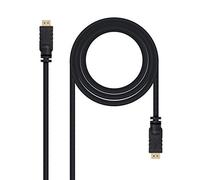 CABLE HDMI NANOCABLE 10.15.1815 - ALTA VELOCIDAD V1.4 - CONECTORES HDMI (TIPO A) MACHO - REPETIDOR PARA AMPLIFICAR SEÑAL - 15M - NEGRO