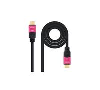Câble HDMI Nanocable 10.15.3715 - 15m - Compatibilidad 3D - Canal de retorno de audio - Negro, Rosa