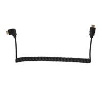 Cable HDMI para TV de montaje en pared con conector en ángulo de 90 grados, cable en espiral Micro HDMI a HDMI de tamaño completo para 4K60HZ y