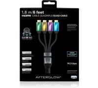 PDP Cable HDMI Quad 6' Afterglow - Protección contra interferencias - Verde/Dorado/Lila/Azul