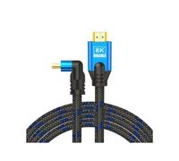 Cable HDMI Savio CL-148 2.1 8K 3M Angular Macho a Macho Trenzado Azul Negro HDR