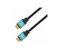 Cable HDMI trenzado - AISENS - 2 m - Negro/Azul - Conectores HDMI Tipo A - Blindaje múltiple - Recubrimiento de nylon - 19 pines