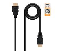 Nano Cable 10.15.3600 - Cable de alta velocidad HDMI v2.0 (4K, 60Hz, 18 Gbps, macho-macho, tipo A/M-A/M, Negro, 0,5 mts)