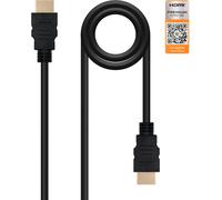 Cable HDMI V2.0 4K@60Hz 18Gbps / Ethernet NanoCable USB-A M/M 1 M Negro