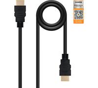 Cable HDMI V2.0 4K@60Hz 18Gbps / Ethernet NanoCable USB-A M/M 3 M Negro