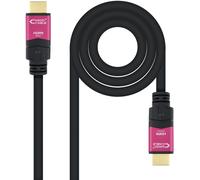 Cable HDMI V2.0 4K@60Hz 18Gbps NanoCable USB-A M/M 15 M Premium Negro