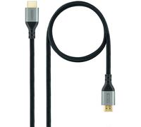 Cable HDMI V2.1 Ultra High Speed NanoCable USB-A M/M 1.5 M Negro Certificado ULTRA