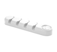 Cable Holder Clips, Silicone Cord Organizer, Bear Pattern Design, Adhesive Mount, Desktop Use, Nightstand Charger Management Wire Clip Organizer, 3.66x0.87 Inches