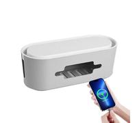 Cable Holder, Cord Management Box, Desktop Organizer, Under Desk Cover, Sturdy Material, Efficient Design, 12,6 x 5,12 x 4,53 pulgadas, Ideal para organizar cables en dormitorios o Bedside