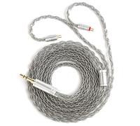 Cable IEM mejorado de 1,5 m KZ, 4N OFC chapado en plata, cable de monitor intraural mejorado de 3,5 mm para KZ ZS10 PRO/ZST, para Truthear Hexa/Zero, Moondrop Blessing2, KBEAR Storm/BK1/KS1 (gris, 2