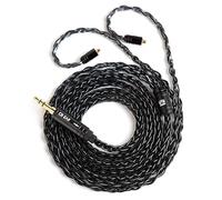 Cable IEM mejorado de 1,5 m KZ, 4N OFC chapado en plata, cable de monitor intraural mejorado de 3,5 mm para KZ ZS10 PRO/ZST, para Truthear Hexa/Zero, Moondrop Blessing2, KBEAR Storm/BK1/KS1 (negro