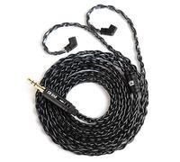 Cable IEM mejorado de 1,5 m KZ, 4N OFC chapado en plata, cable de monitor intraural mejorado de 3,5 mm para KZ ZS10 PRO/ZST, para Truthear Hexa/Zero, Moondrop Blessing2, KBEAR Storm/BK1/KS1 (negro