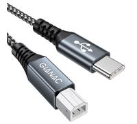 Cable Impresora USB C[2M]Cable USB C a USB Tipo B 2.0 Nailon para HP, Epson | Cable USB de Impresora para HP, Epson, Canon, Brother, Escáner, Disco Duro, Fotografía Digital y Otros Dispositivos