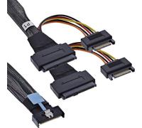 Cable InLine MCIO x8 a 2x SFF-8639 U.2 para SSD NVMe PCIe 5.0