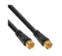 Cable Inline Sat Premium 2x Blindado 2x F-Plug >85db Negro 15m