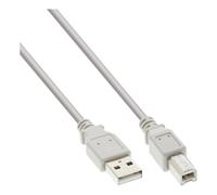 Cable InLine® USB 2.0, A a B, beige, 1m