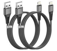 Cable iPhone 1M 2Pack, [Certificado Apple MFi] Cable Cargador iPhone Carga Rápida Cable Lightning USB Nylon Cable iPhone USB Cable iPad para Apple iPhone 14/14 Plus/13/12/11 Pro Max/XS/XR/8/7/6/5/SE