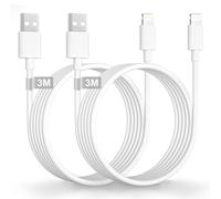 Cable iPhone 3M 2Pack [MFi Certificado], Cable Cargador iPhone Largo Cabo Lightning USB Cablo iPhone Carga Rápida iPhone cable para iPhone 14 13 12 11 Pro Max XS XR X 8 7 6 5 SE, iPad, iPod, AirPod